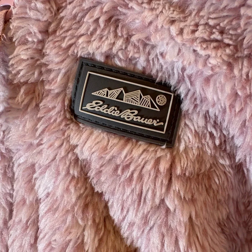 Eddie Bauer Kids Lilac Mauve Ultra-Soft Hooded Fleece Jacket 3/6M NWT‎